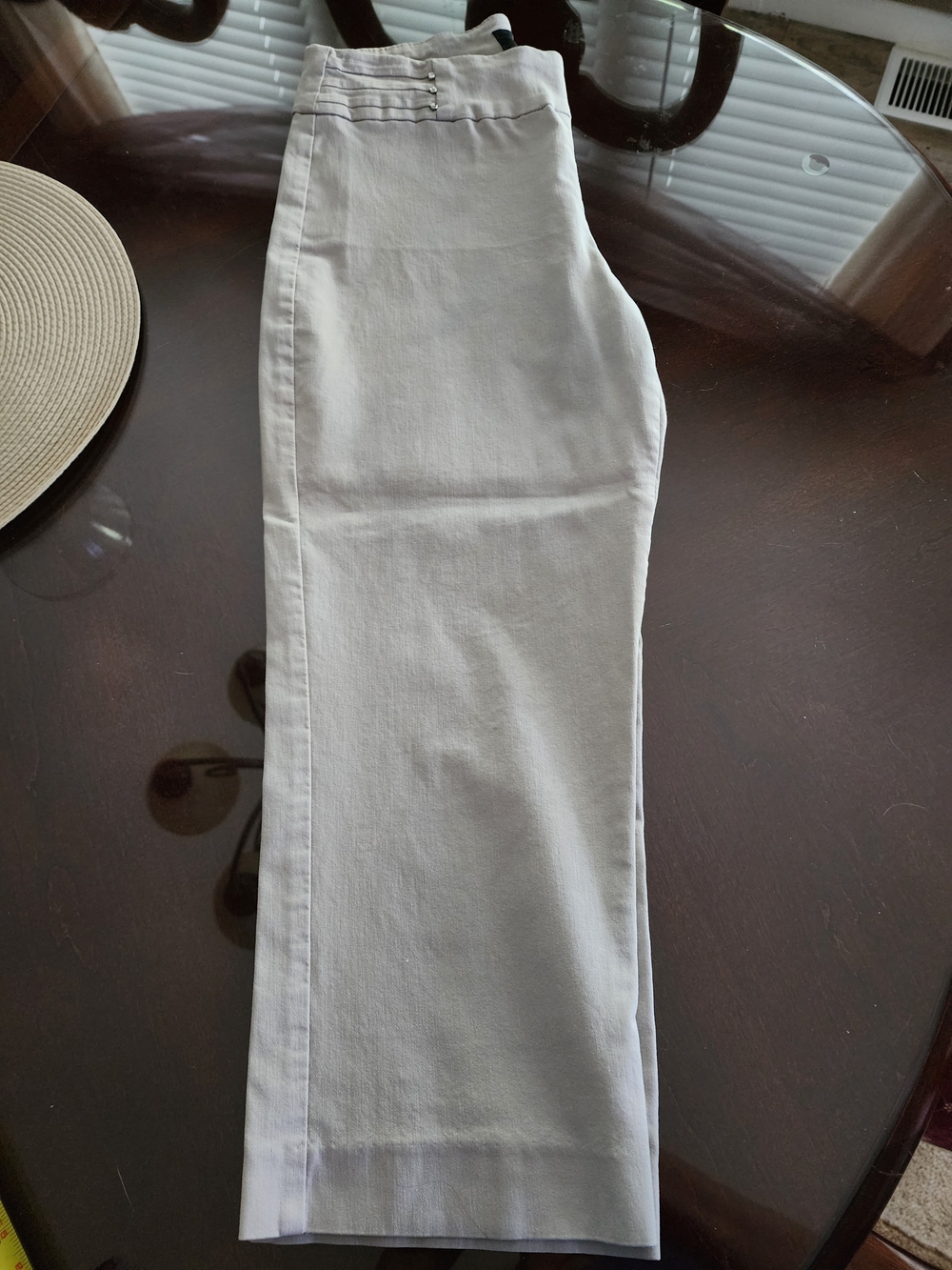 JM Collection Stretch Capri Pants Khaki